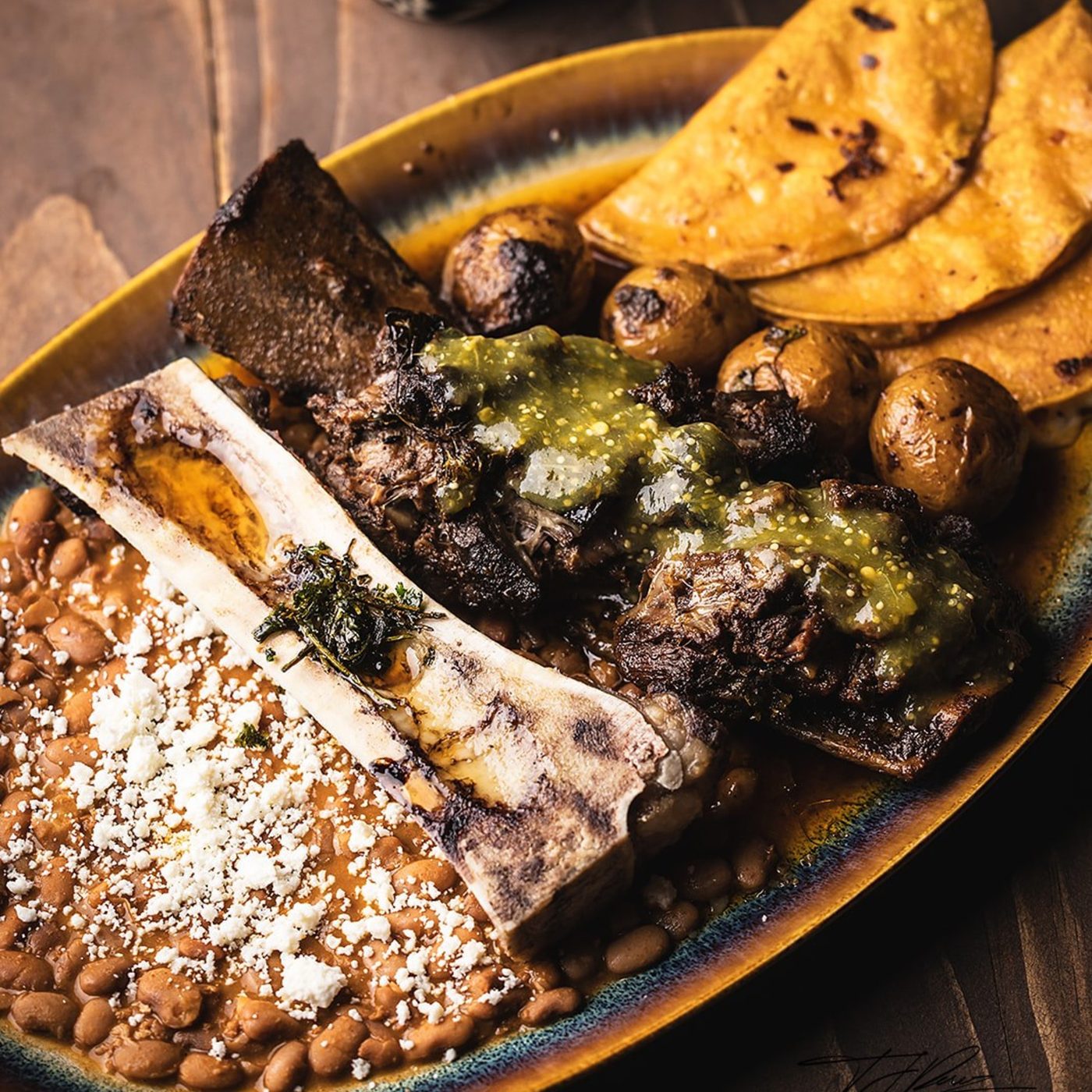 Miel de Agave short rib birria platter